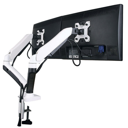 Ergonomic Gas Assisted Flat Screen Twin Monitor Arms