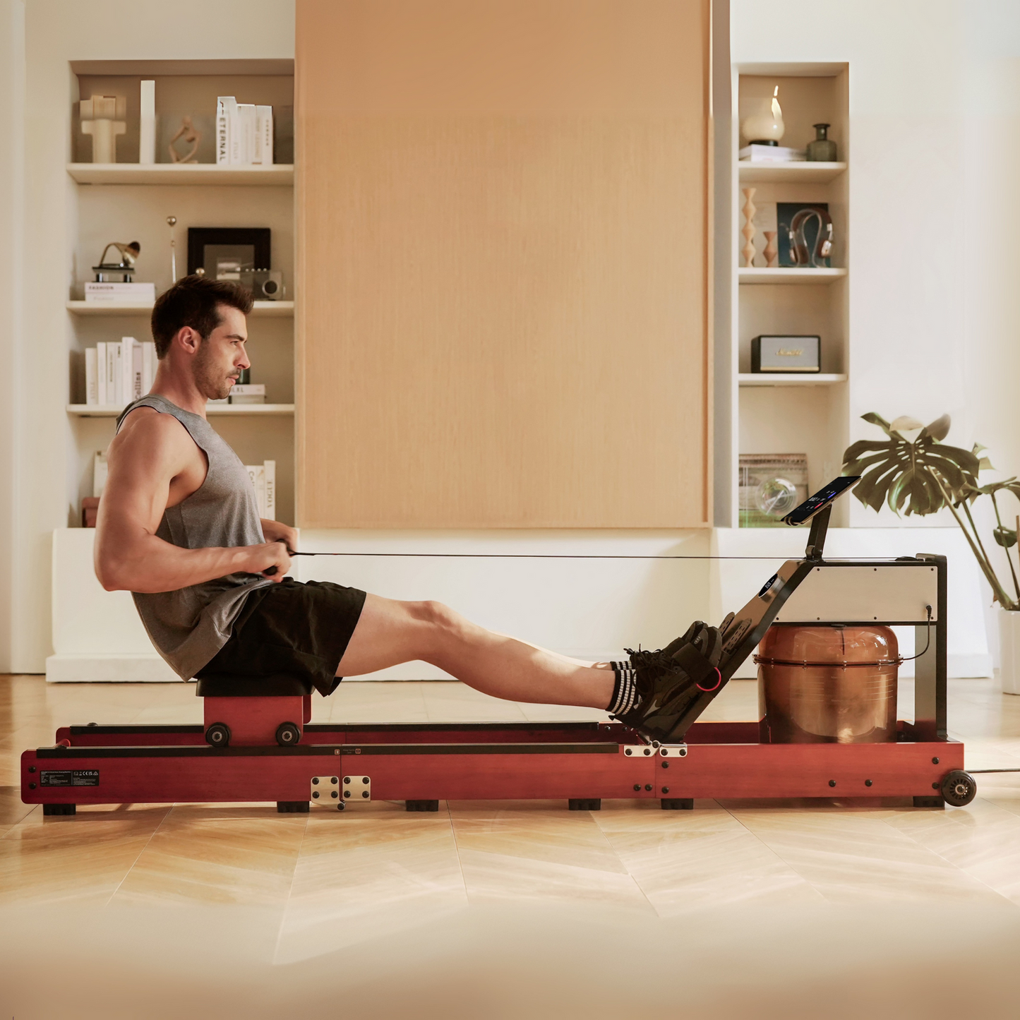 King Smith Fitness WM10 Foldable Water & Magnetic Rowing Machine