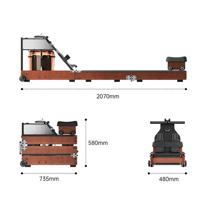 King Smith Fitness WM10 Foldable Water & Magnetic Rowing Machine