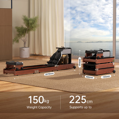 King Smith Fitness WM10 Foldable Water & Magnetic Rowing Machine