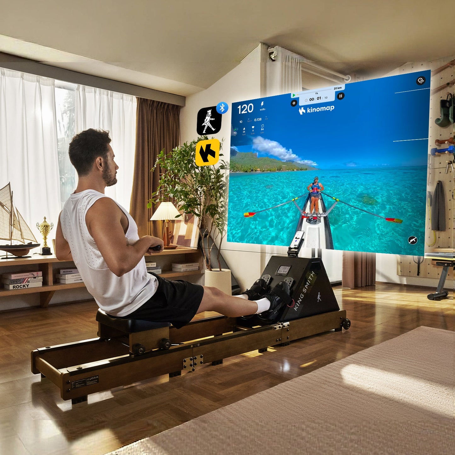 King Smith Fitness WR20 Water Rowing Machine