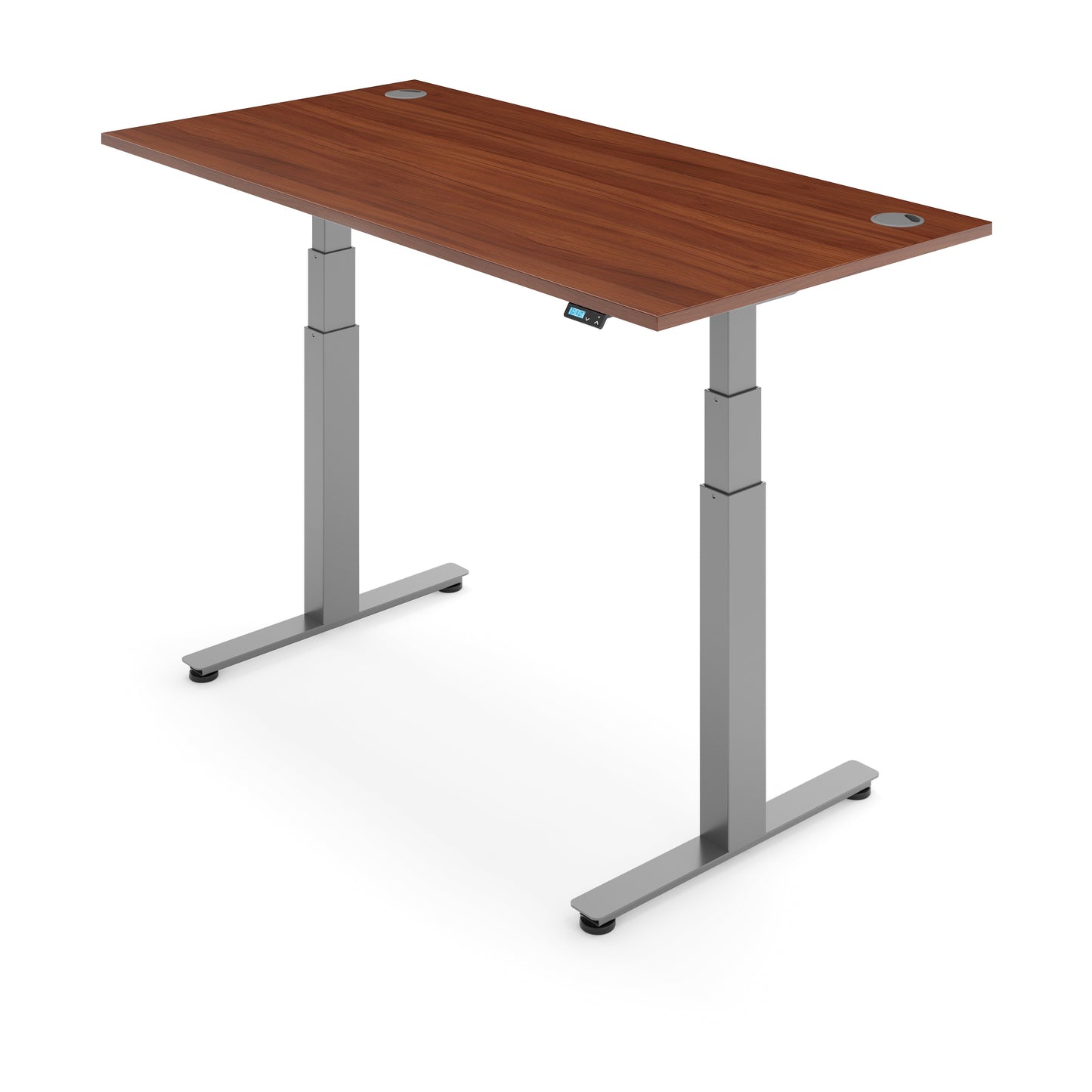 Flytta 2+ Walnut worktop Silver frame