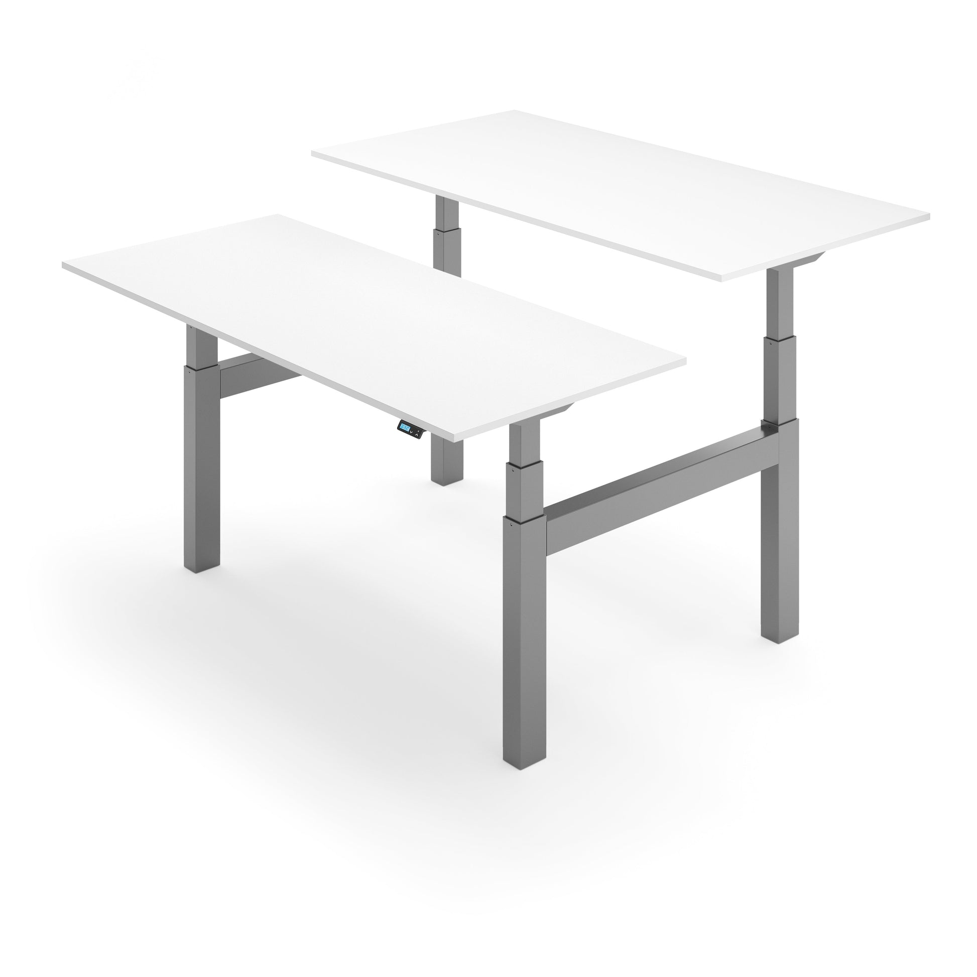 Flytta Back-2-Back White worktop Silver frame