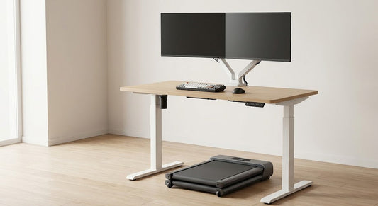 Active workspace bundle with desk and walking pad