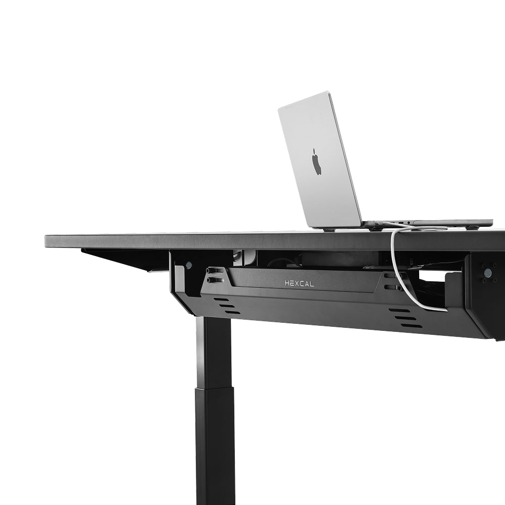 Hexcal Under-Desk Cable Management Tray – Industrial-Grade PDU Power Strip with 45° Tilt