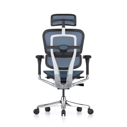 Ergohuman Office Chair- Blue Mesh Office Chair Ergohuman With Headrest Black