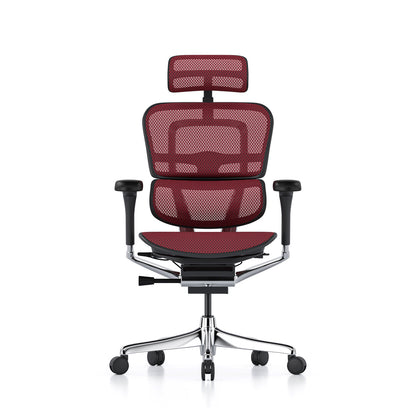 Ergohuman Office Chair- Red Mesh Office Chair Ergohuman With Headrest Black
