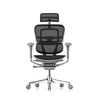 Ergohuman Office Chair- Black Mesh Office Chair Ergohuman With Headrest Grey