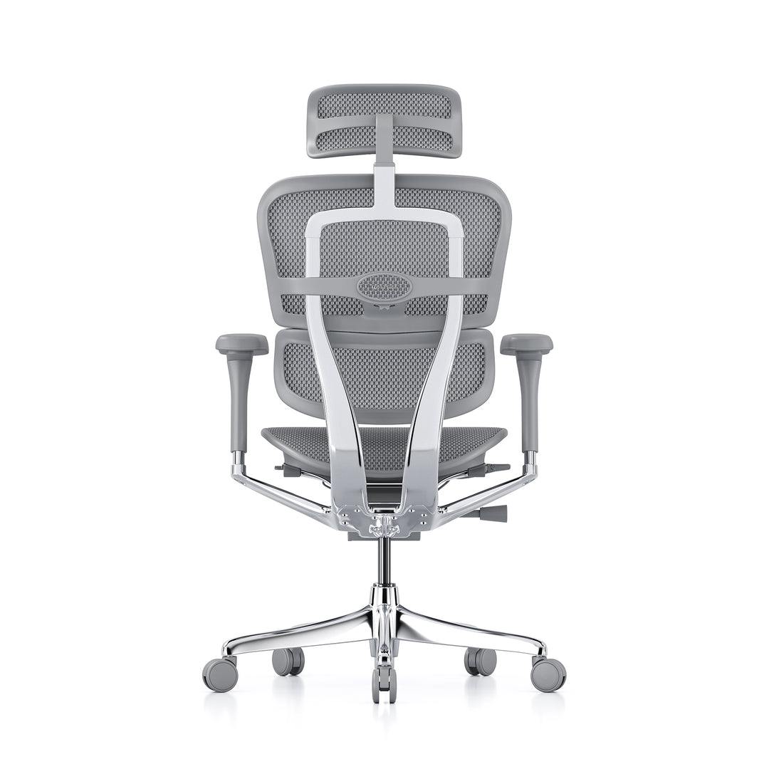 Ergohuman Office Chair- Grey Mesh Office Chair Ergohuman With Headrest Grey
