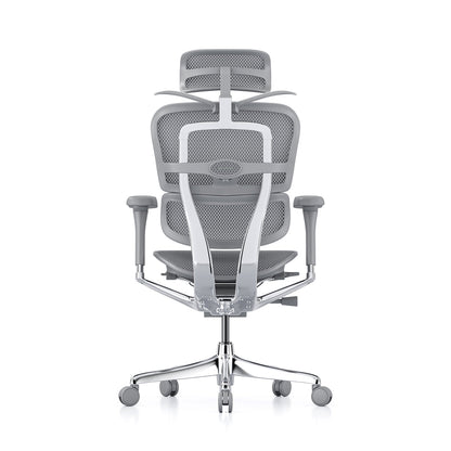 Ergohuman Office Chair- Grey Mesh Office Chair Ergohuman With Headrest + Coat Hanger Grey