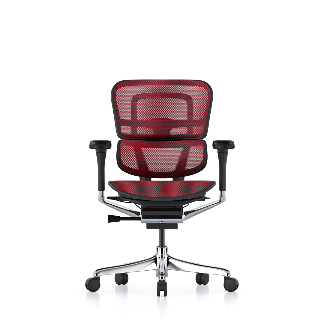 Ergohuman Office Chair- Red Mesh Office Chair Ergohuman Without Headrest Black