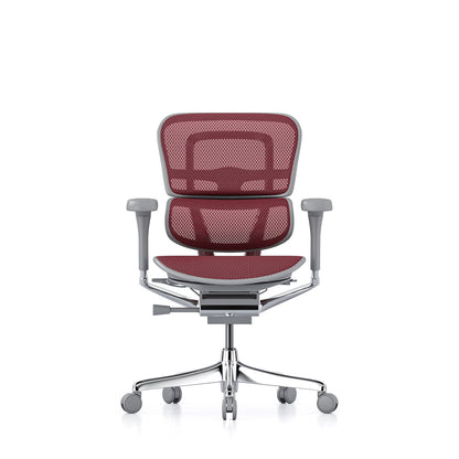 Ergohuman Office Chair- Red Mesh Office Chair Ergohuman Without Headrest Grey