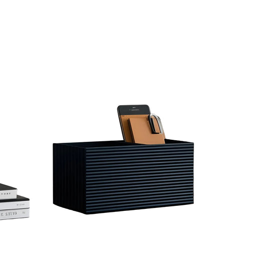 Ribbed desk organiser and remote holder