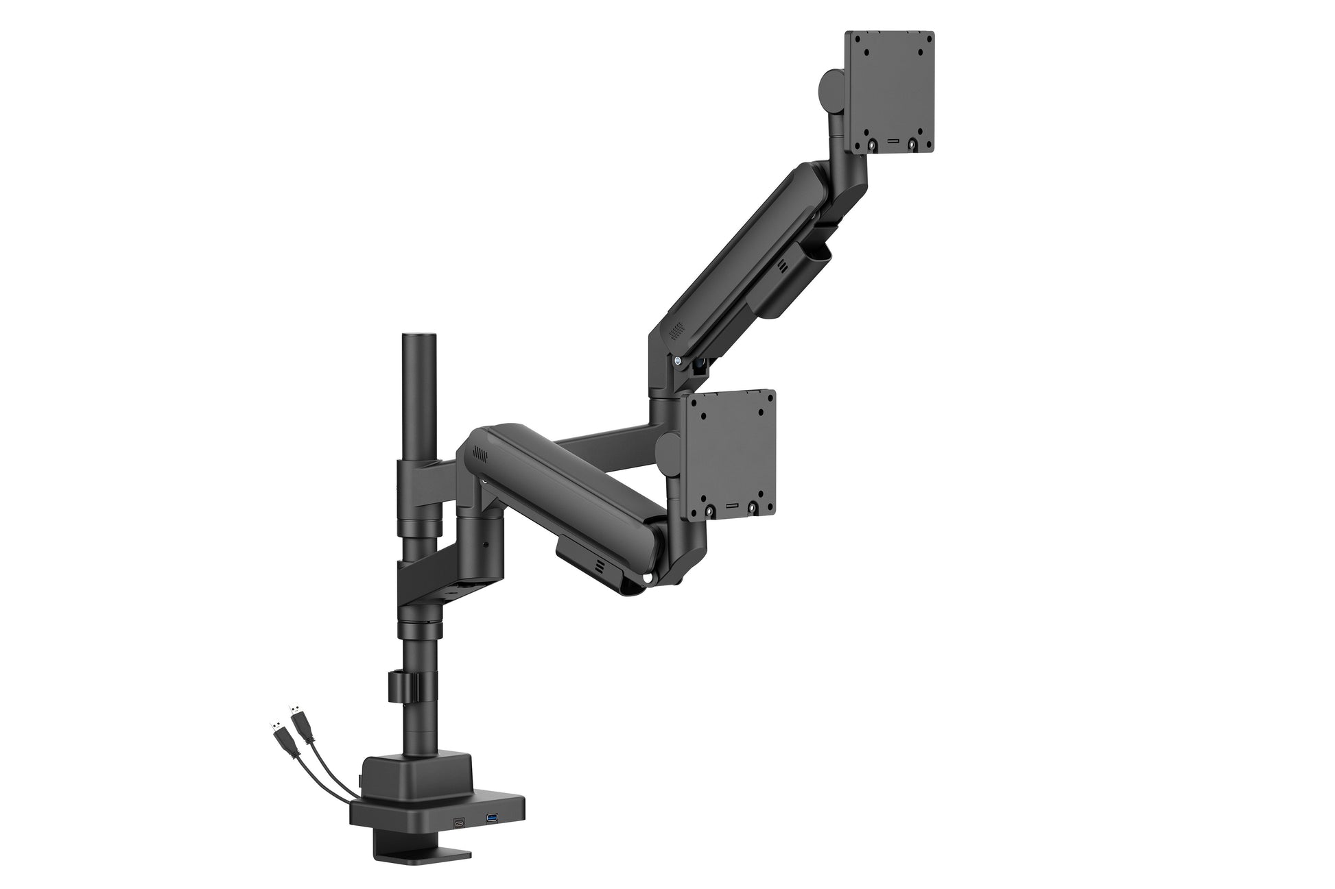 ErgoHide Dual Monitor Arm Black