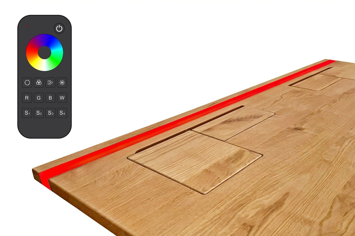 ErgoHide epoxy LED light strip detail