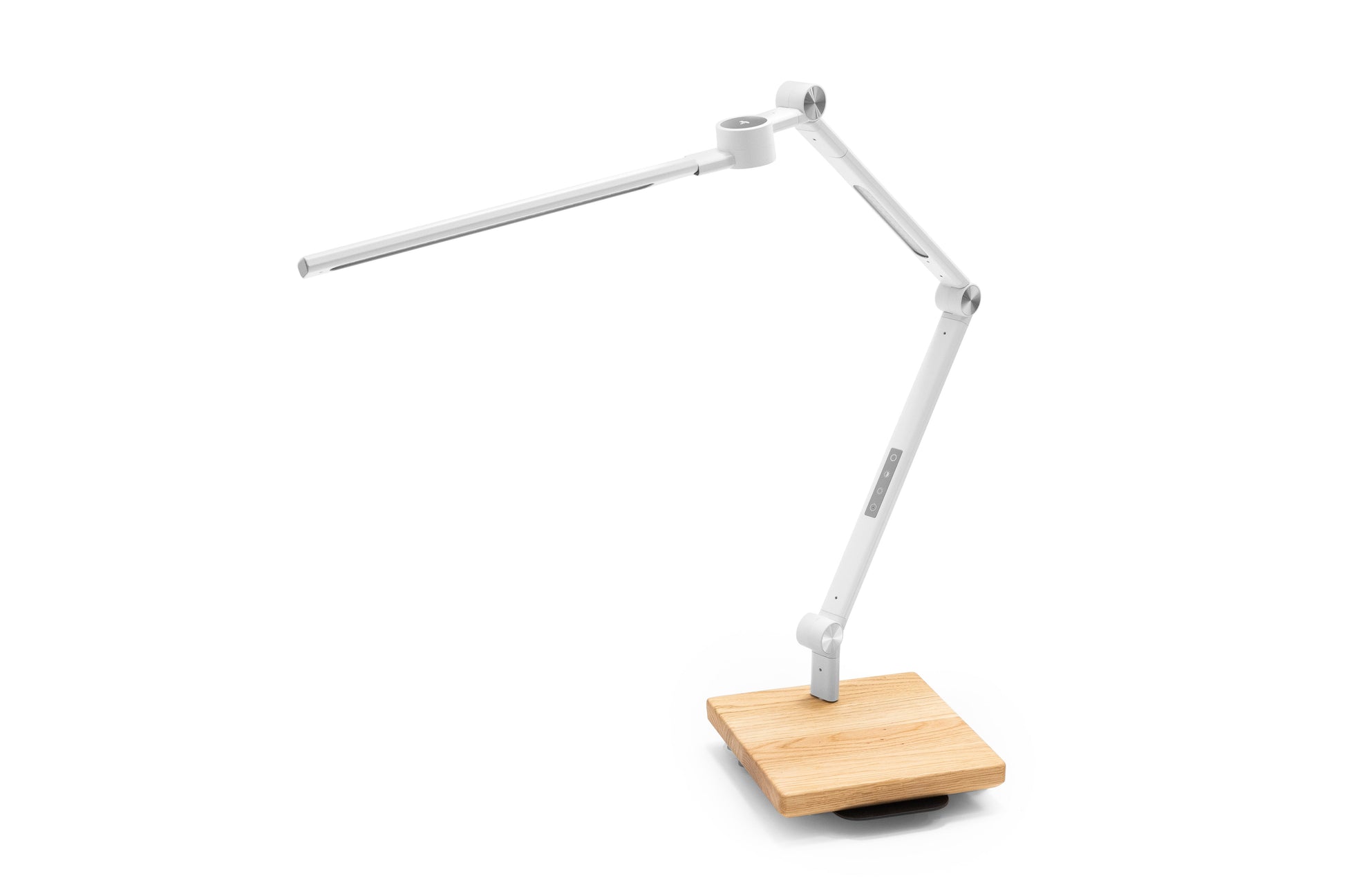 ErgoHide Adjustable LED Lamp Oak White