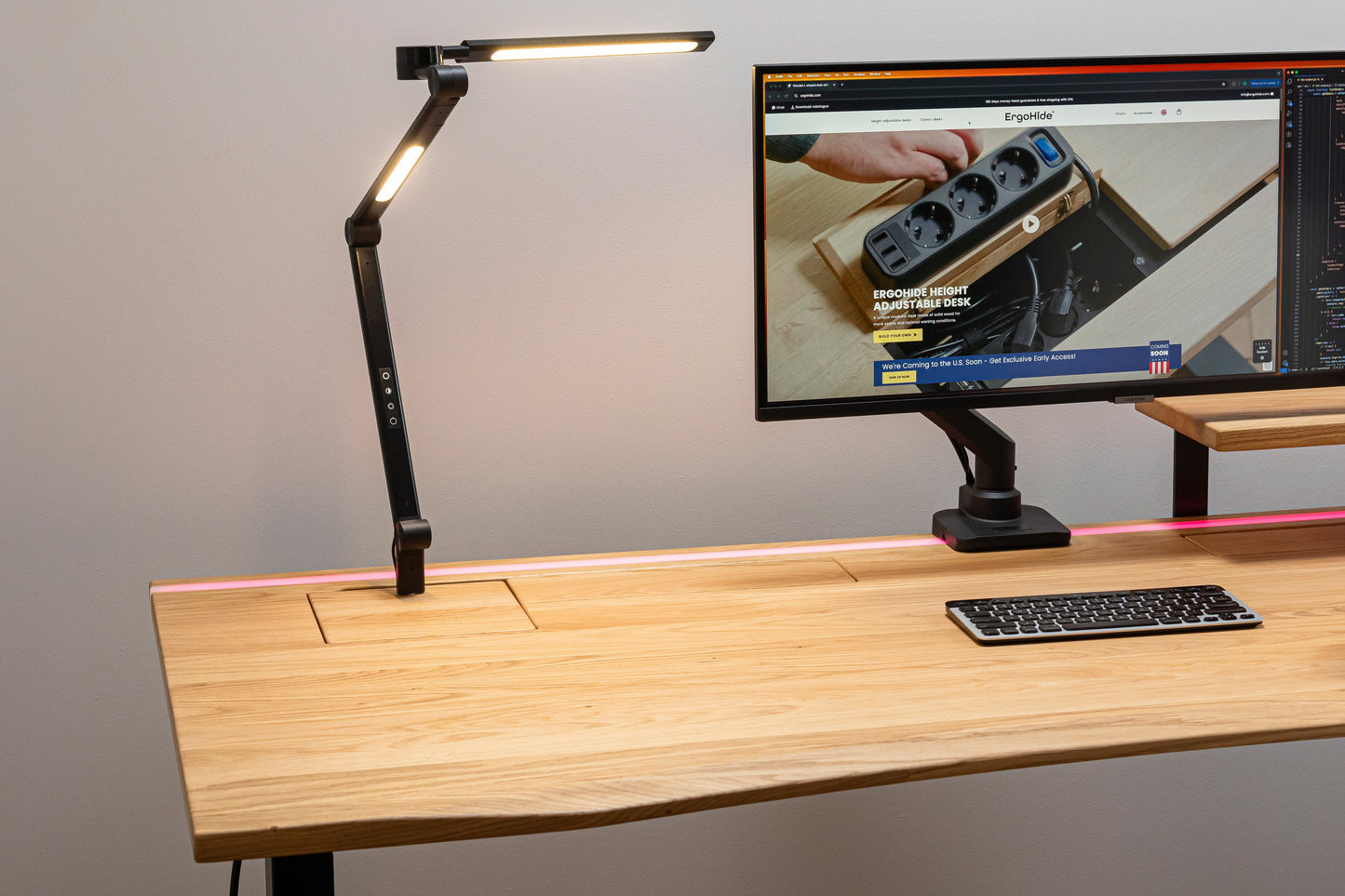 ErgoHide Monitor Arm workspace