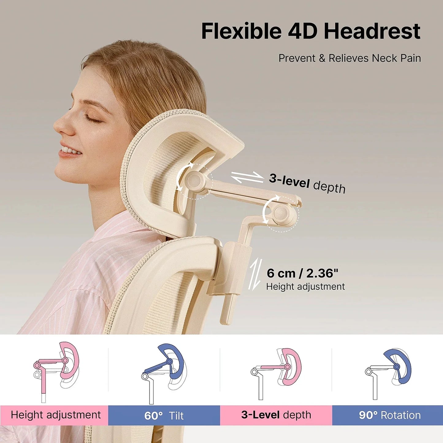 Hinomi Q2 Ergonomic Office Chair with Complimentary Footrest – The Next Generation of the Q1