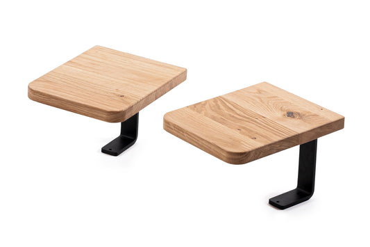 ErgoHide Floating Speaker Stands Oak Black