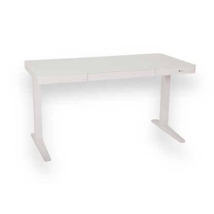 Ergonest Smart Electric Standing Desk – Glass Top, White