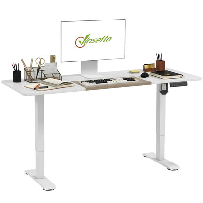 Ergonest Electric Standing Desk – 4 Memory Presets, White