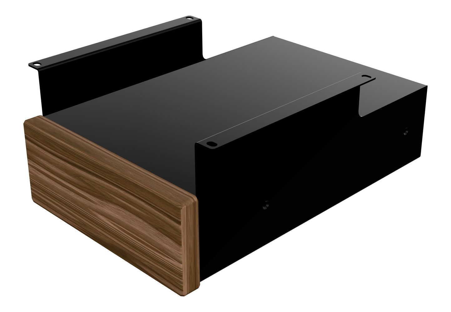 ErgoHide Under Desk Drawer Walnut Black