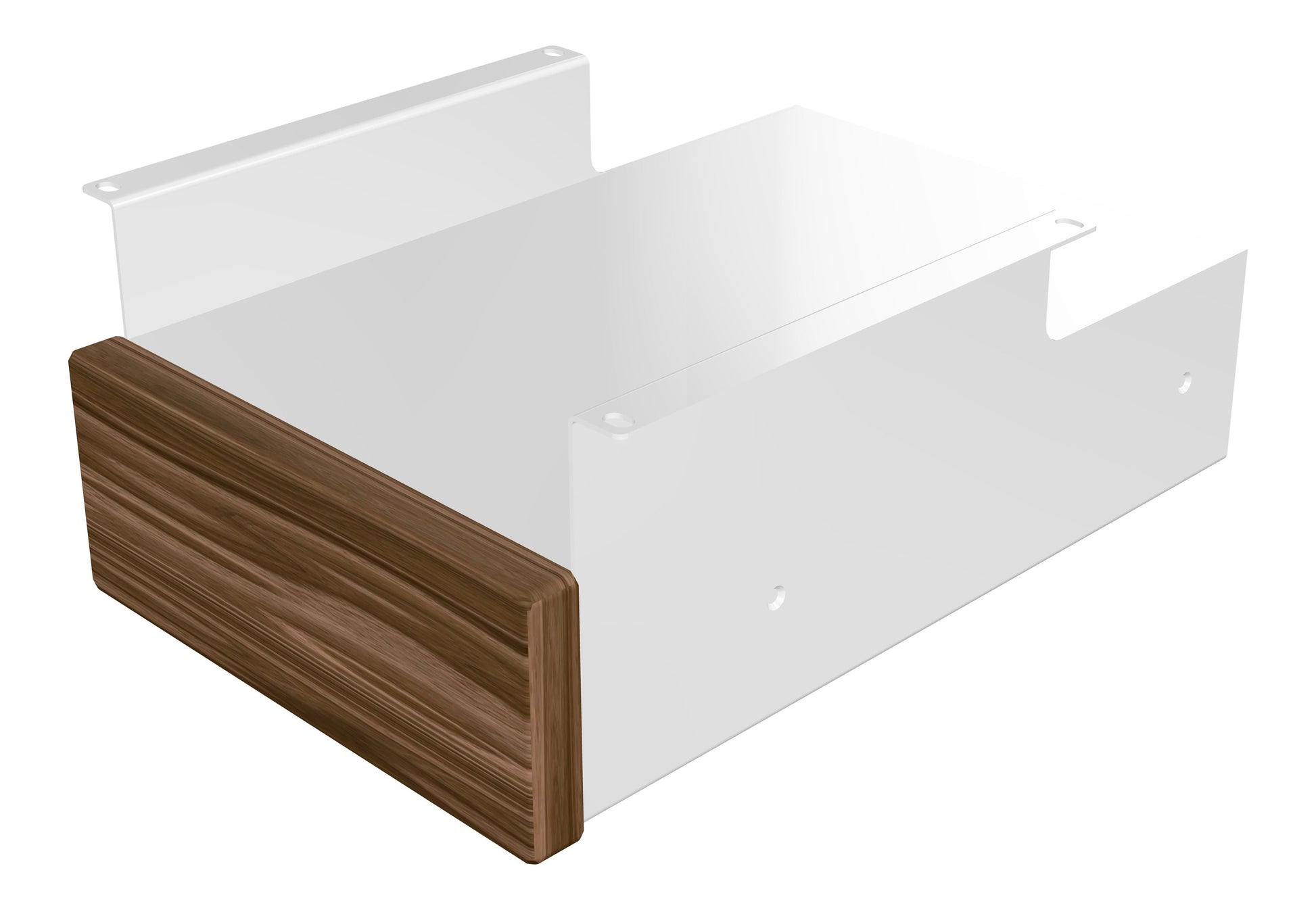 ErgoHide Under Desk Drawer Walnut White